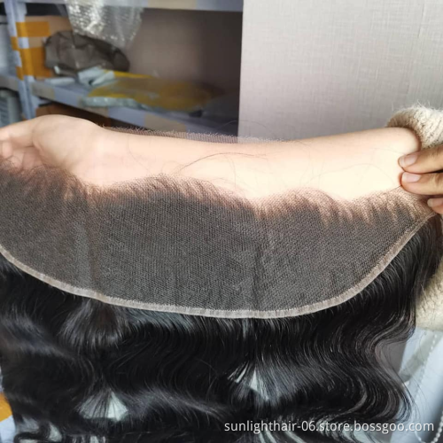 Sunlight Burmese Bundles Studio Vietnamese Raw Attachment Weave 12a Silk Closure 13x4 11a Grade Peruvian Hair